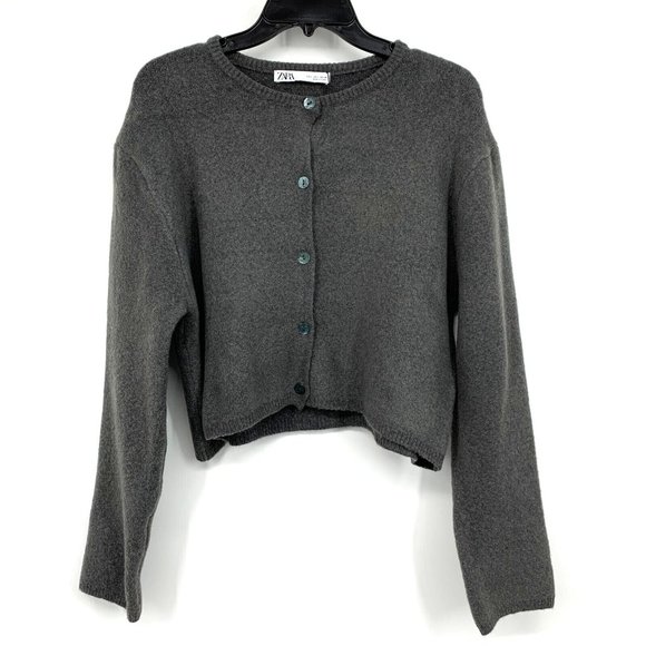 Zara Gray Women's Cardigan Sweater - Picture 4 of 10